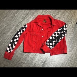 Racer jean jacket